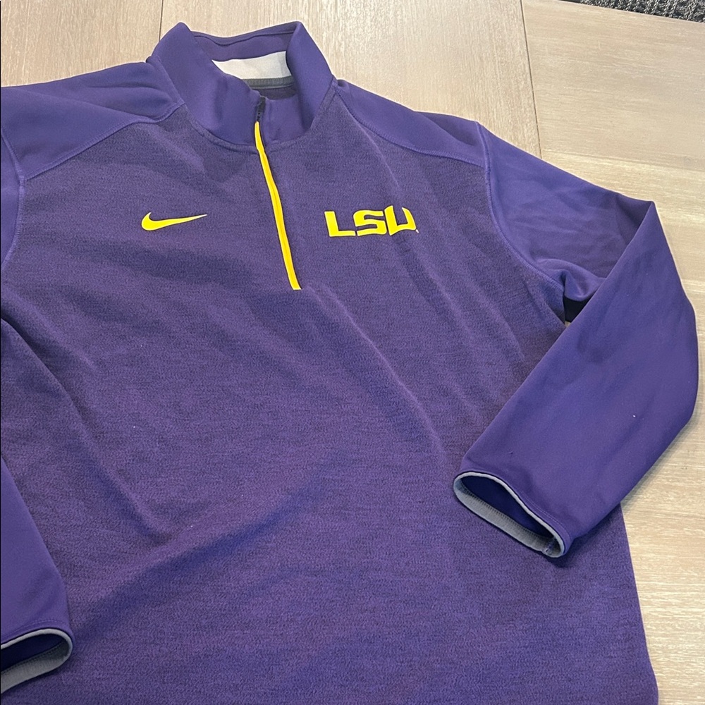 Nike Purple and Yellow LSU Pullover